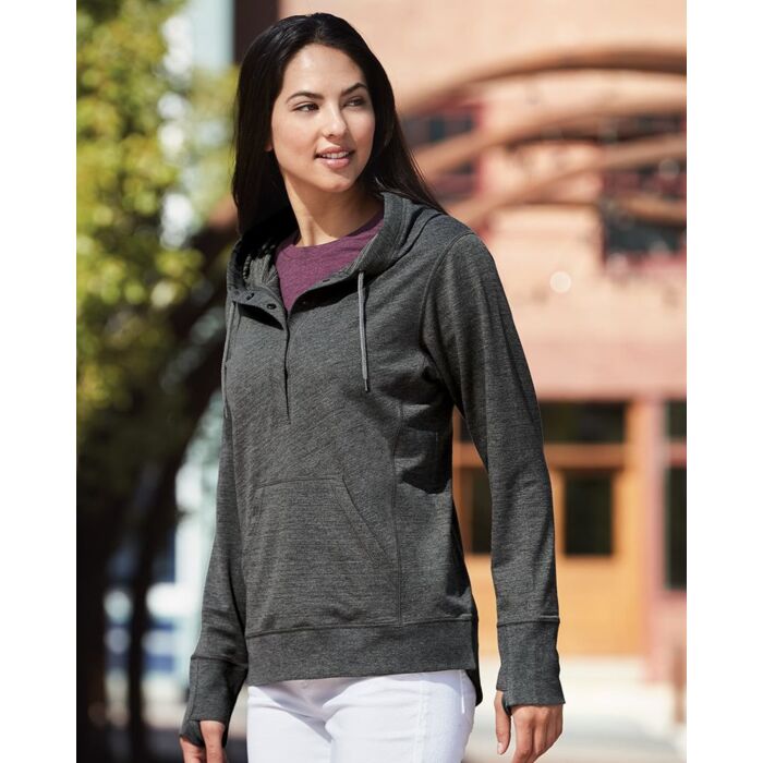Women’s Omega Stretch Snap-Placket Hooded Pullover Thumbnail
