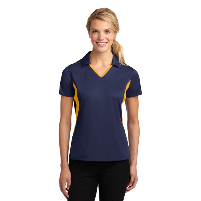 Women's Side Blocked Micropique Sport Wick ® Polo Thumbnail