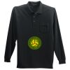 Long Sleeve Silk Touch Polo with Pocket Thumbnail